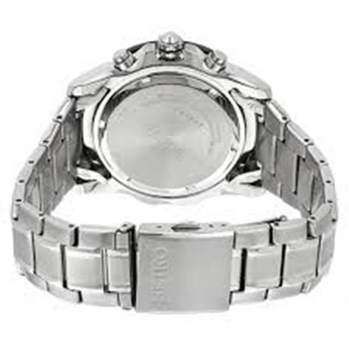 Seiko Lord Chronograph Black Dial Stainless Steel Mens Watch SNDE69P1