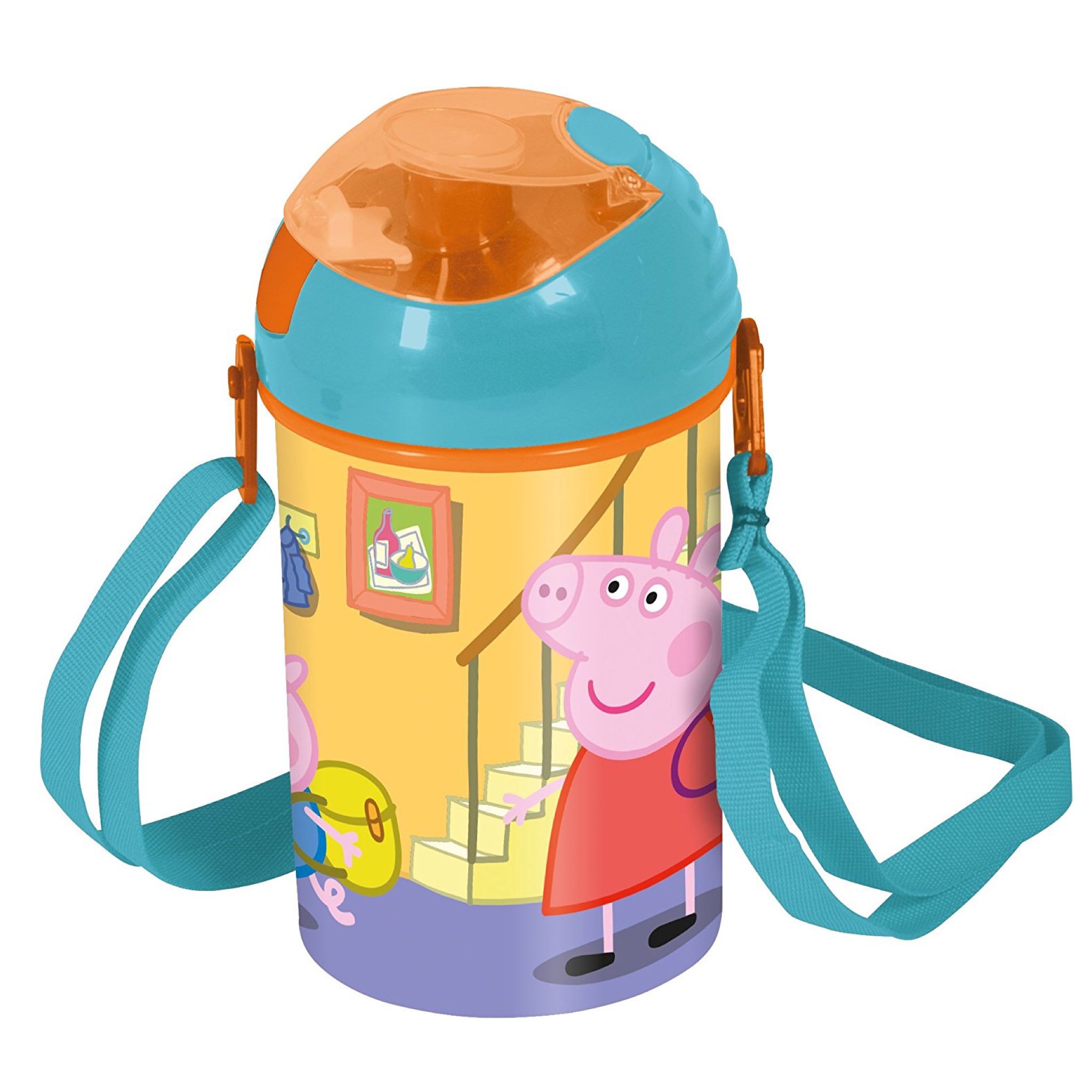 กระติกน้ำพร้อมสายสะพายสำหรับเด็ก Peppa Pig Pop-Up Canteen for Kids