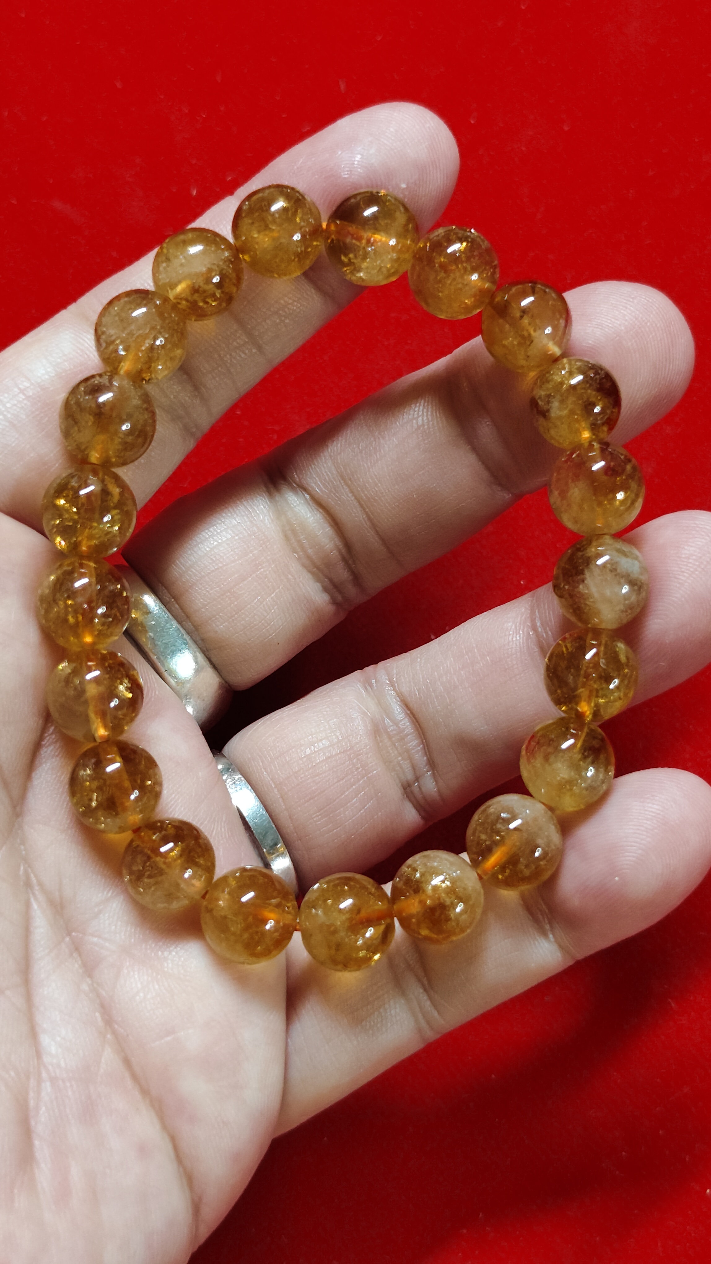 ข้อมือหินซิทรินสีเหล้าแม่โขง