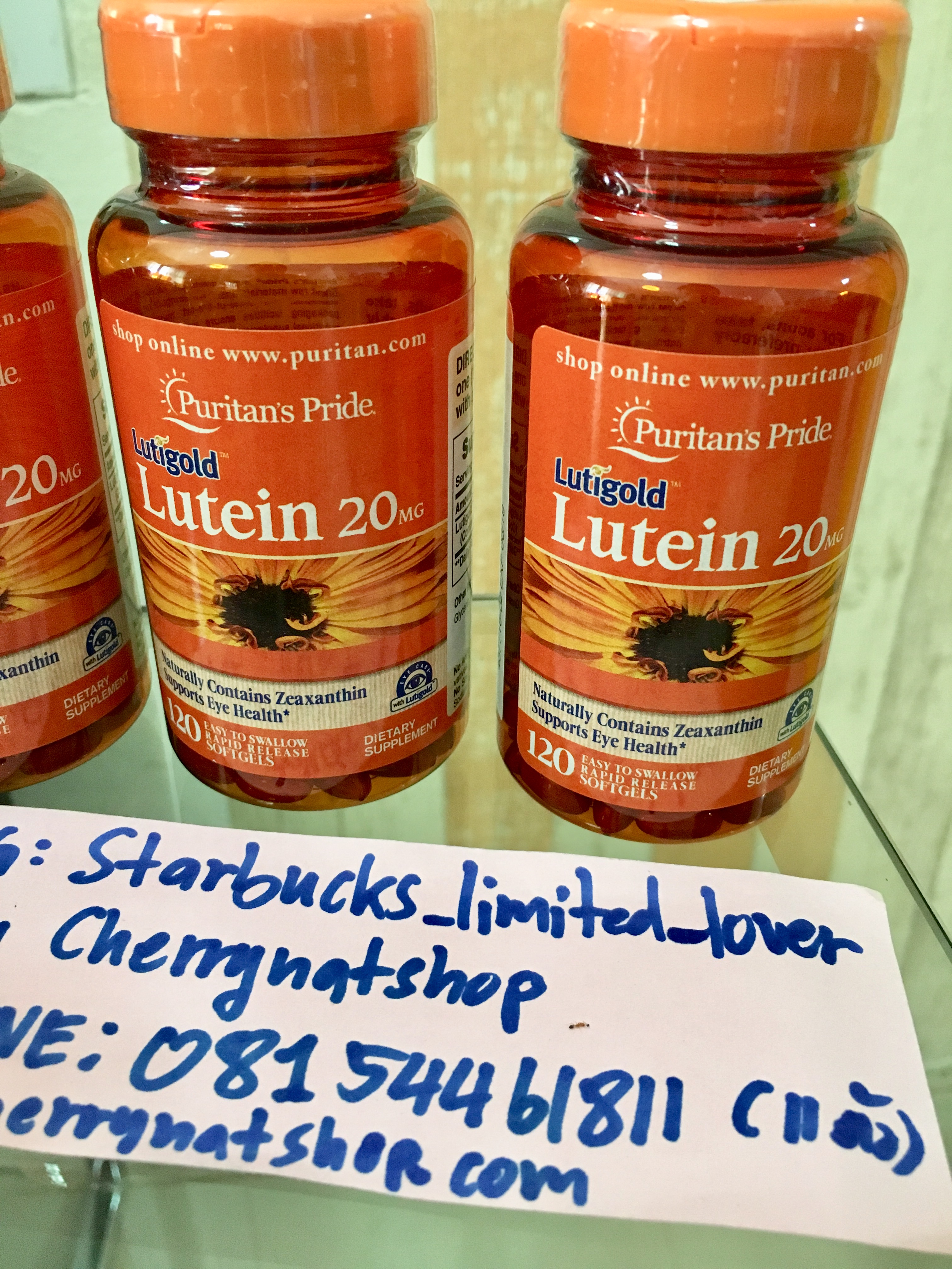 วิตามินบำรุงสายตาปกป้องจอประสาทลดการเสื่อมของจอรับภาพPuritan Pride Lutigold Lutein 20 mg Natural Carotenoid สารสกัดจากดอกดาวเรืองแท้100% จำนวน120เม็ด จากอเมริกาBy Cherrynatshop