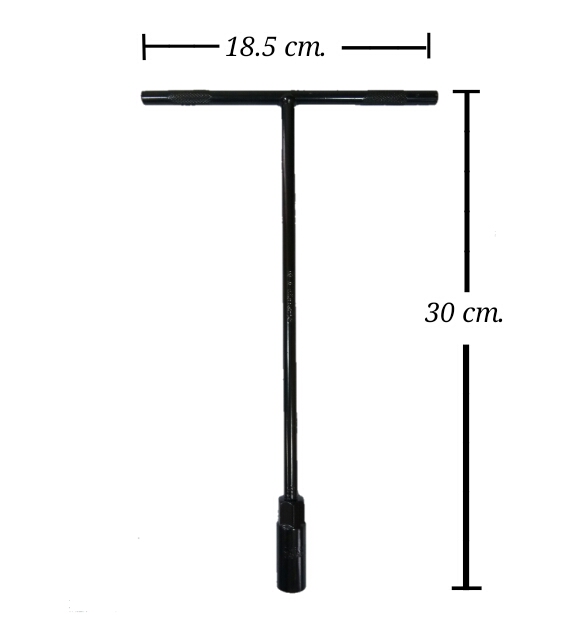 บล๊อคตัวทีขันน๊อตด้ามยาวเคลือบสีดำ