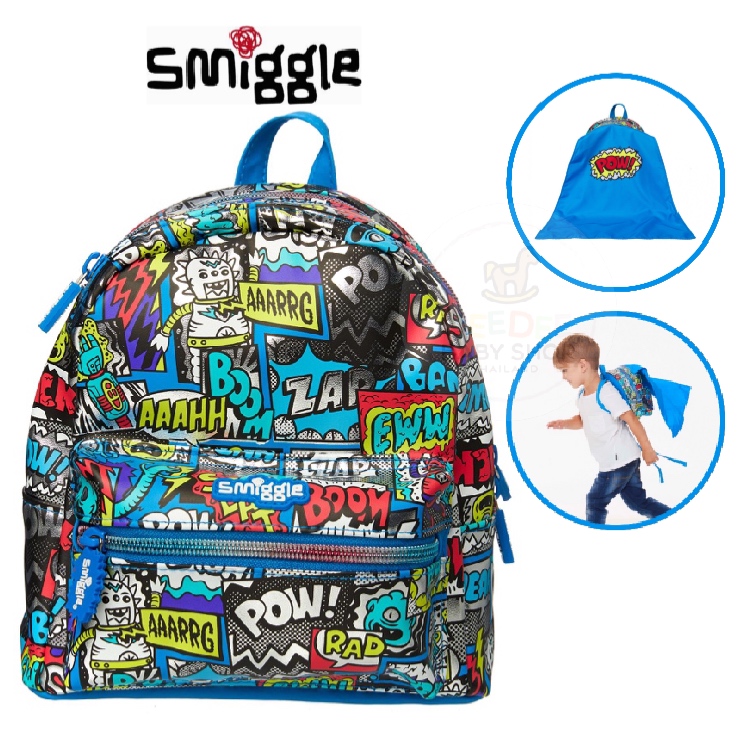 กระเป๋าเป้สะพายหลังสำหรับเด็ก Smiggle Take Off Itsy Bitsy Backpack (Mid Blue)