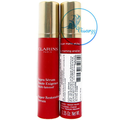 (Tester) Clarins Super Restorative Serum 10 mL ช่วยรับมือกับริ้วรอยบนผิวหน้าได้อย่างรวดเร็ว โดยตรงเข้าไปซ่อมแซมส่วนที่ลึกที่สุดของริ้วรอย
