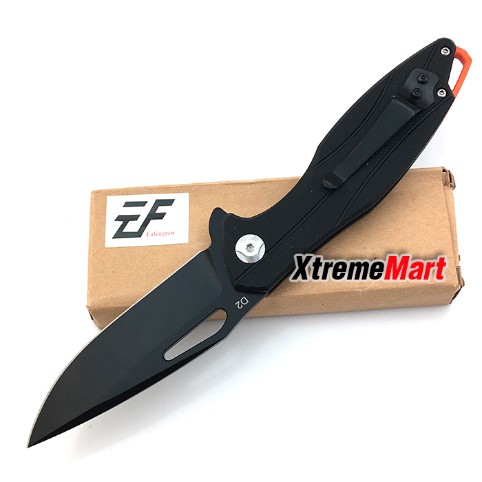 มีดพับ Eafengrow 001B ใบดำ ด้ามดำ D2 Blade Pocket Knives G10 Handle (ด้ามดำ)