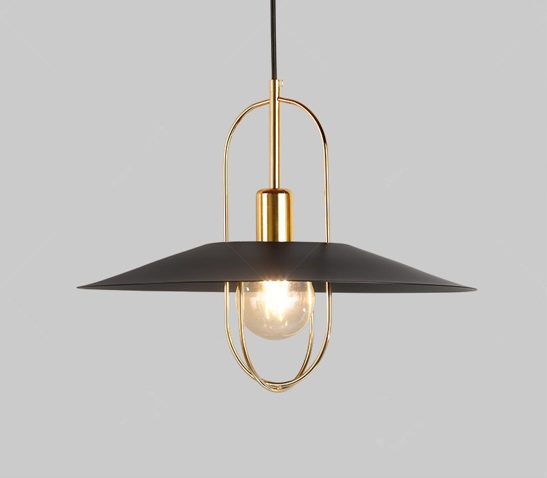 โคมไฟแขวนเพดานสไตล์ Modern Luxury โครงเหล็กสีทองทูโทนกว้าง 40CM [ML-7014]