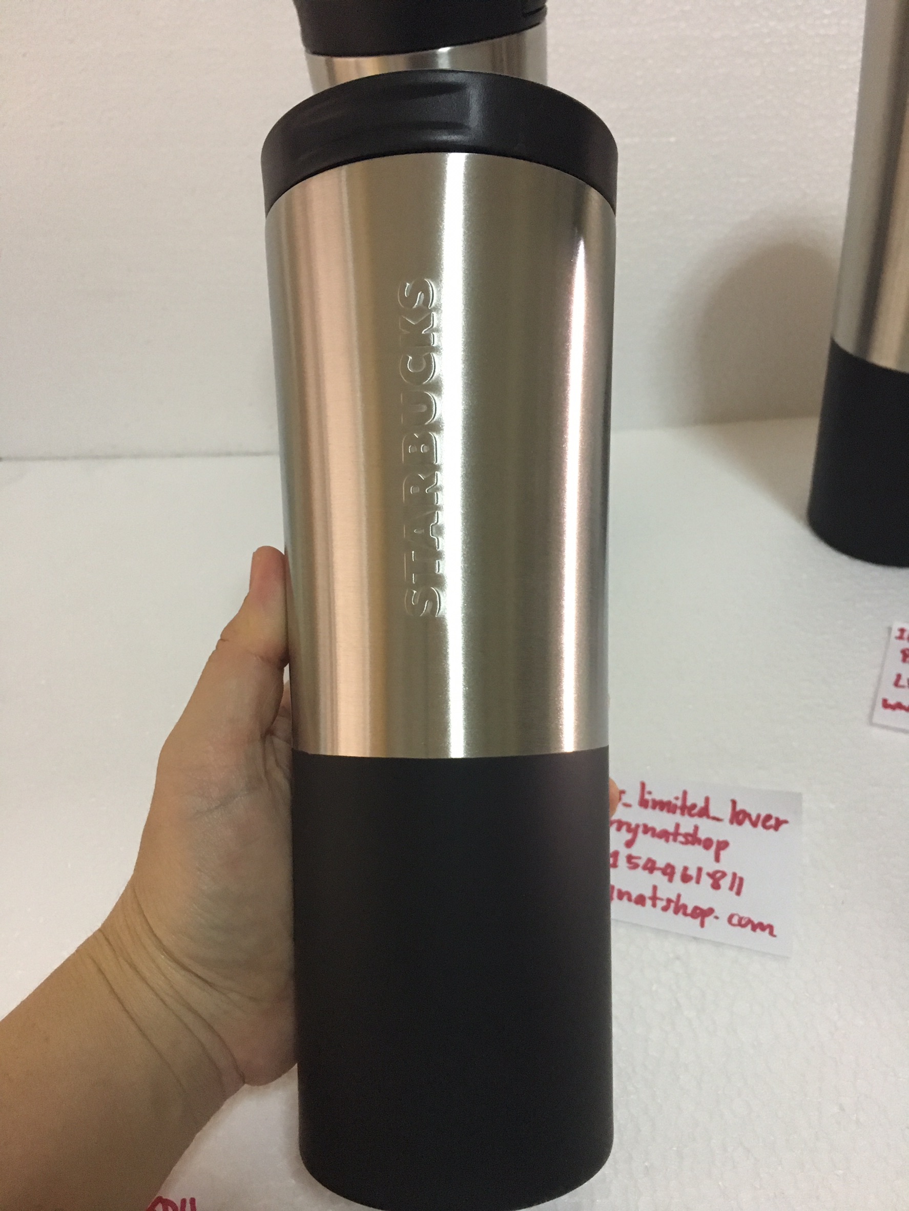 Tumbler Stainless two tone 20oz Stainless and Black Matte #สาวกสตาร์บัคส์tumblerใบใหญ่20ozสแตนเลสมาทางนี้ค่ะ มาแล้วค่ะ#StarbucksUSATumbler20oz. สแตนเลสหนา2ชั้น หนากว่าทุกรุ่นที่เคยขายมาค่ะ