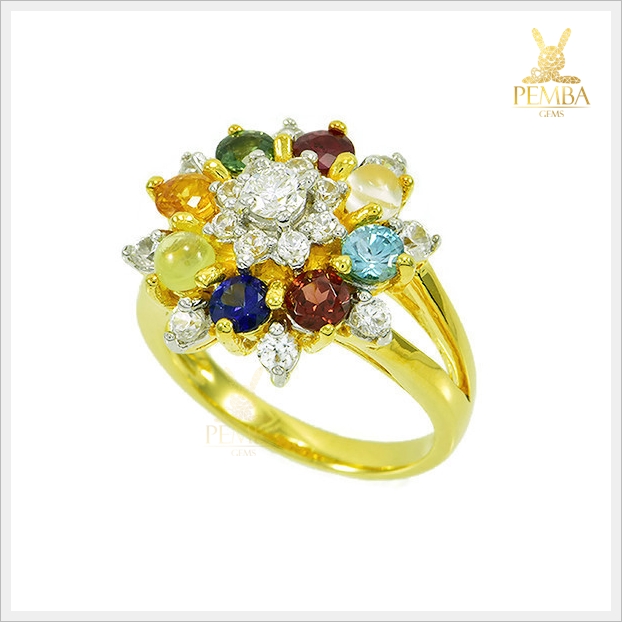 แหวนนพเก้าแท้ ทองแท้ เพชรแท้ เสริมมงคลชีวิตทุกด้าน(สอบถามราคาได้ค่ะ)