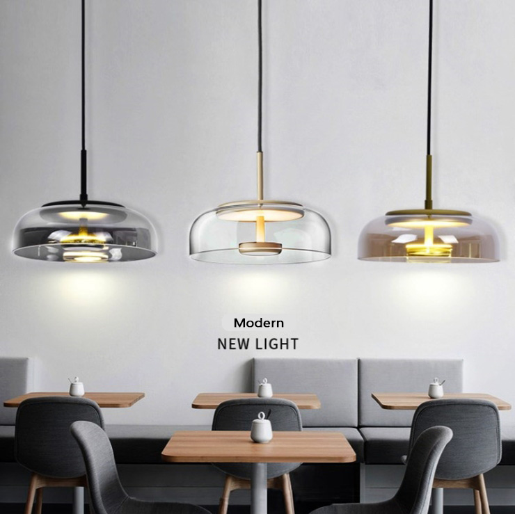 โคมไฟแขวนเพดาน Modern Luxury Nordic glass 23x15cm [DD-041]