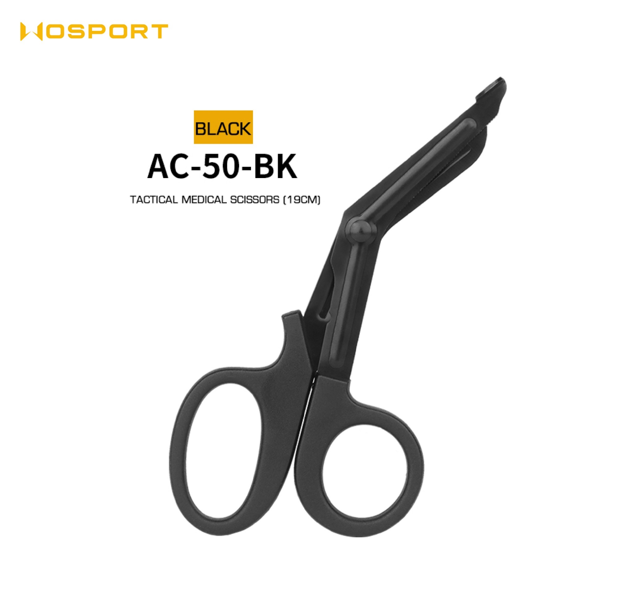 กรรไกร First AID WOSPORT (K0080) ดำ