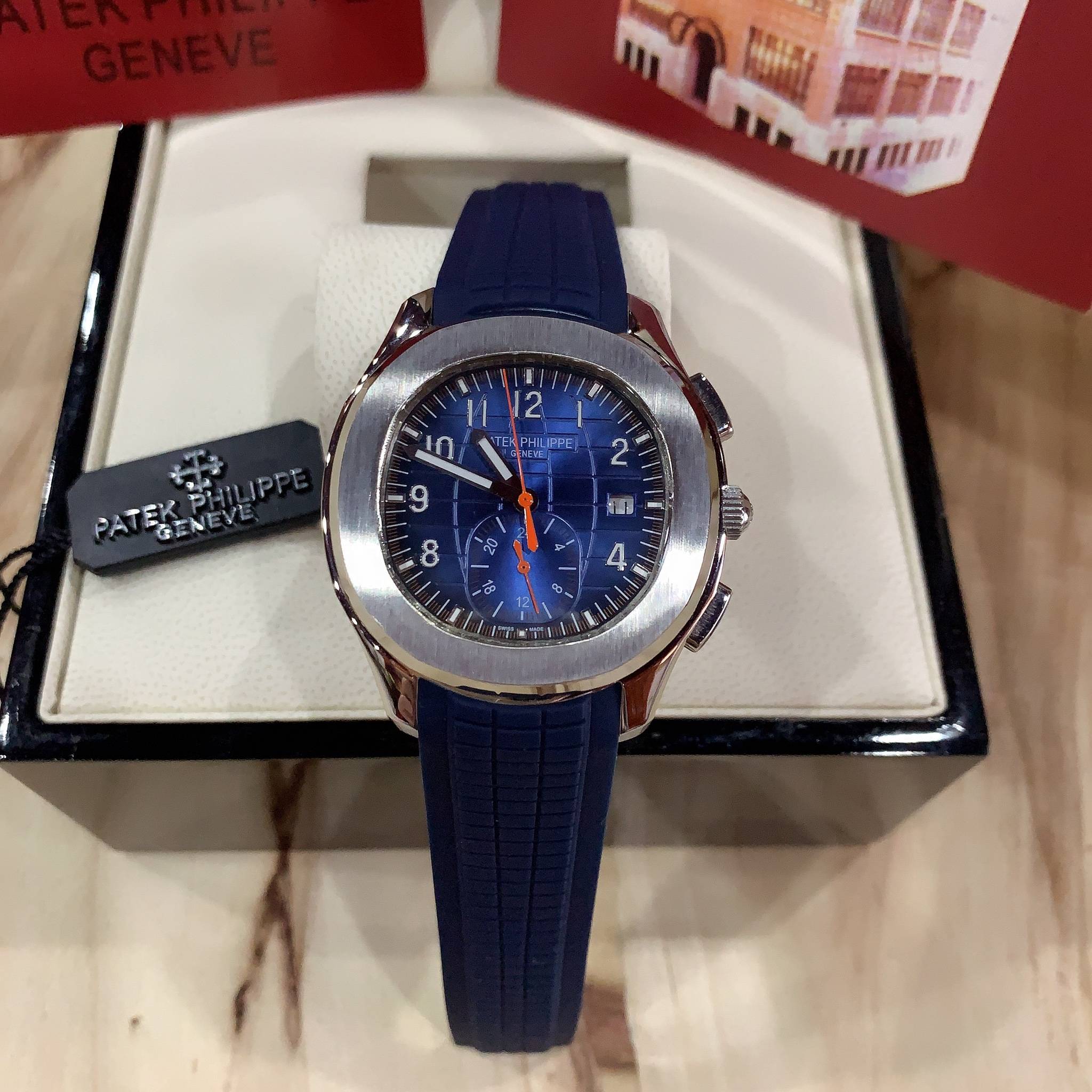 นาฬิกา Patek Philippe Aquanaut Mirror Swiss หน้าปัดน้ำเงิน