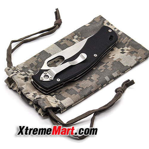 มีดพับ NAVY K632 Stainless Steel Folding Knife w/ Carrying Pouch