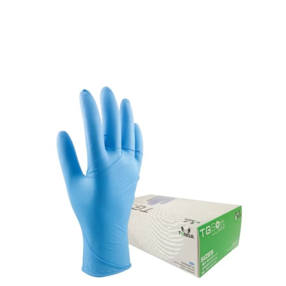 TONGA ถุงมือยางแบบบางป้องกันสารเคมี TGSOFT (50 คู่/กล่อง)