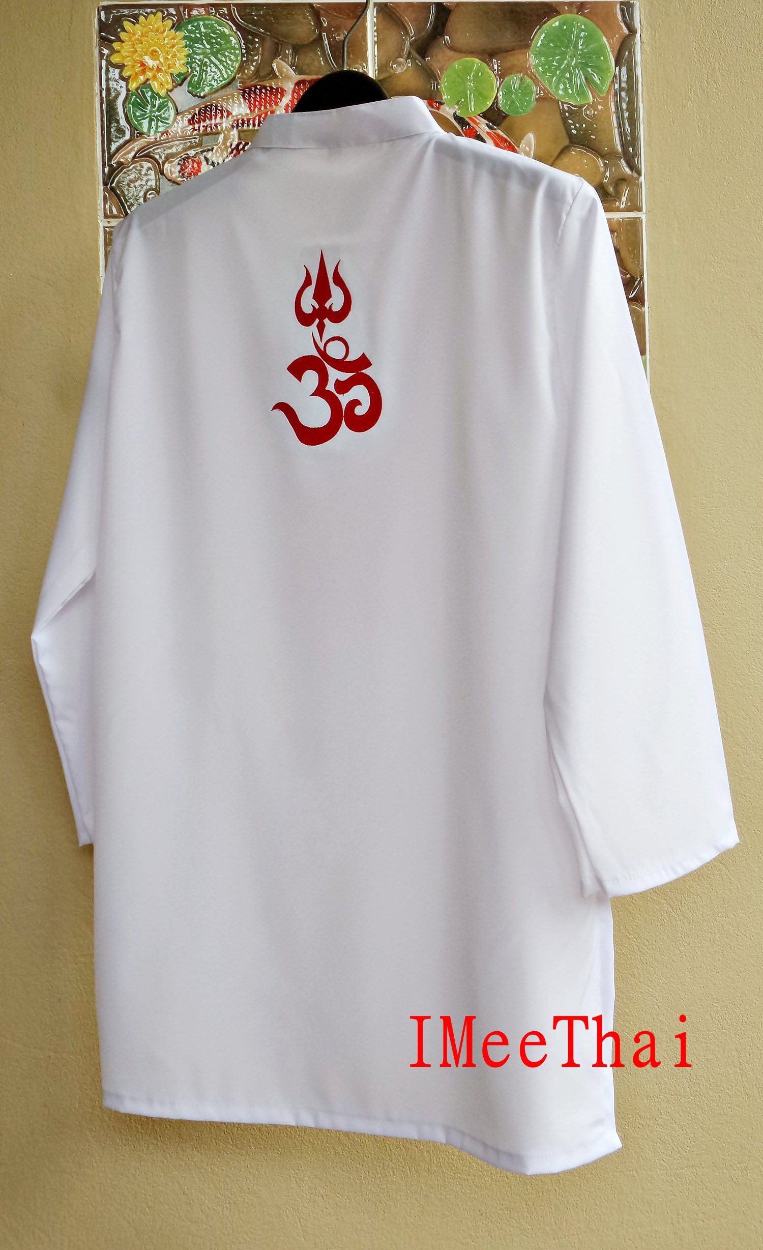 เสื้อ โอม พระพิฆเนศ ตรีศูล สีแดง