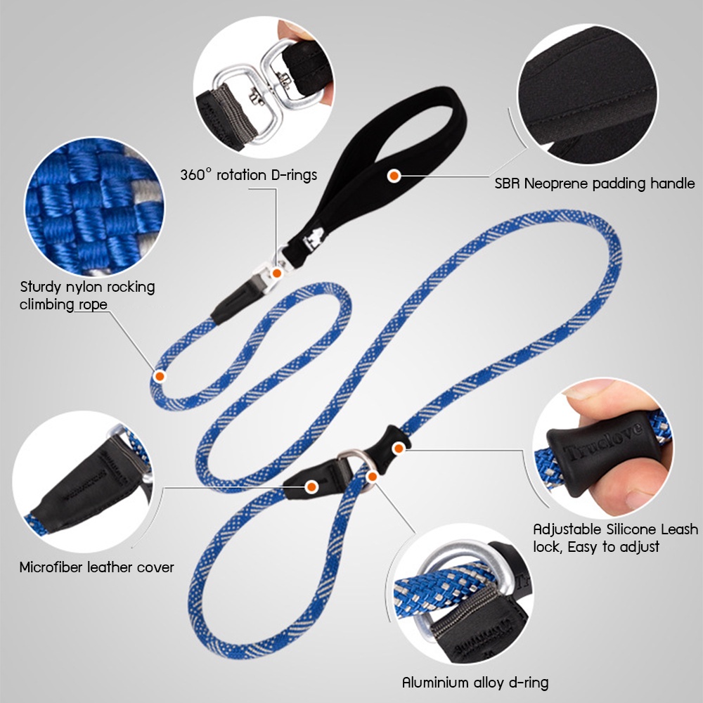 C181 TRUELOVE TH Control Leash สายจูงสุนัข ปลอกคอสำหรับฝึกสุนัขสามารถปรับได้