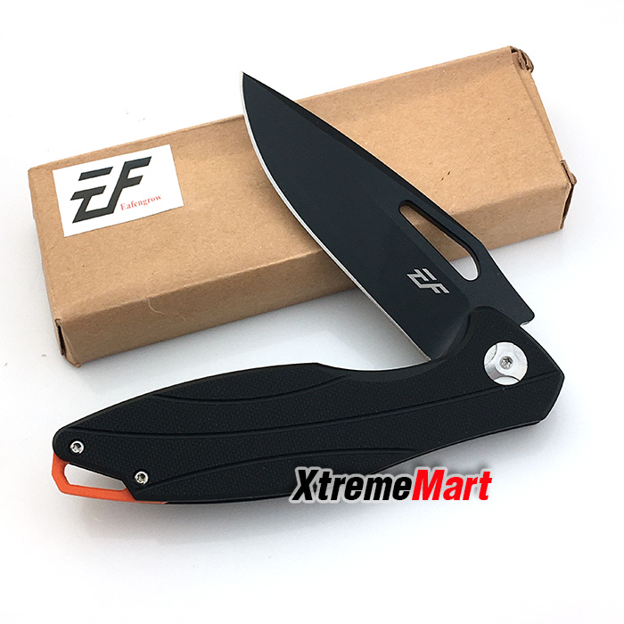มีดพับ Eafengrow 001B ใบดำ ด้ามดำ D2 Blade Pocket Knives G10 Handle (ด้ามดำ)