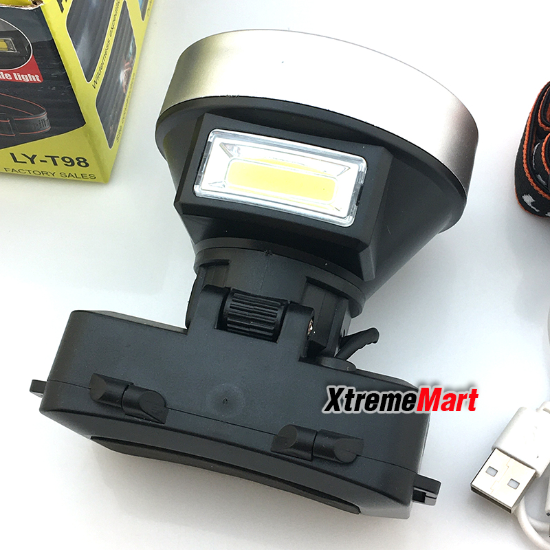 ไฟฉายคาดหัว Black-Tank LY-T98 หลอด LED แสงพุ่ง แรงไกล Rechargable HeadLamp