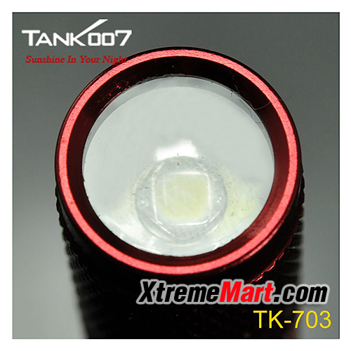 ไฟฉาย TANK007 รุ่น TK-703 หลอดLED Cree XR-E Q5 LED สว่าง 120 Lumens 1 Mode - สีแดง (1*AAA/1*10440)