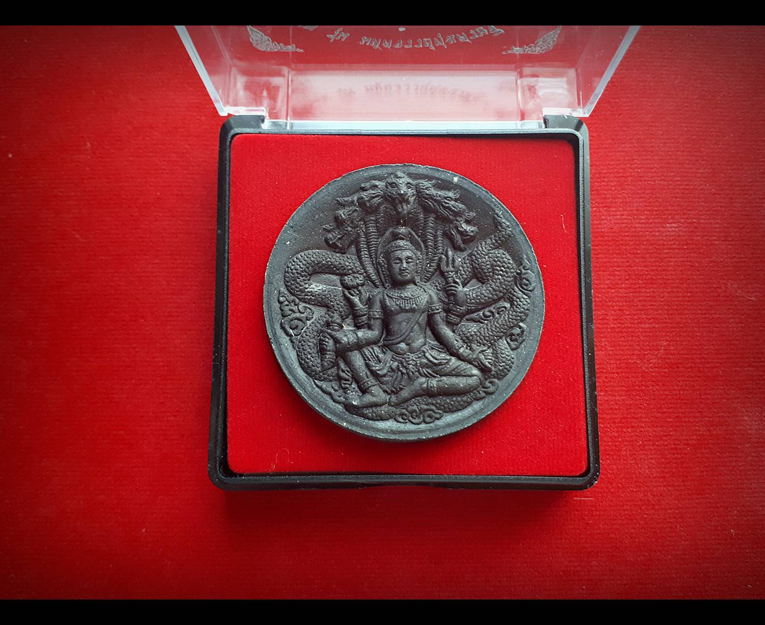 เหรียญ จตุคามรามเทพ(พิมพ์ใหญ่) เนื้อผงดำ รุ่นมหัศจรรย์ทุ่งเศรษฐี9แผ่น (ปลุกเสก 9ประเทศ) (ใส่มวลสารจตุคาม ปี30) ปลุกเสก ปี2550 #รับประกันแท้ - หลวงพ่อเณร วัดทุ่งเศรษฐี