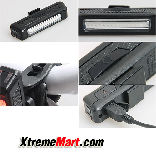 ไฟท้ายติดจักรยาน Comet 100ลูเมน แสงสีแดง-น้ำเงิน USB Rechargable Head light