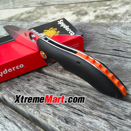 มีดพับ Spyderco C187GP Folding Knife Satinless Steel Blade G10 Handle ระบบบอลแบริ่ง