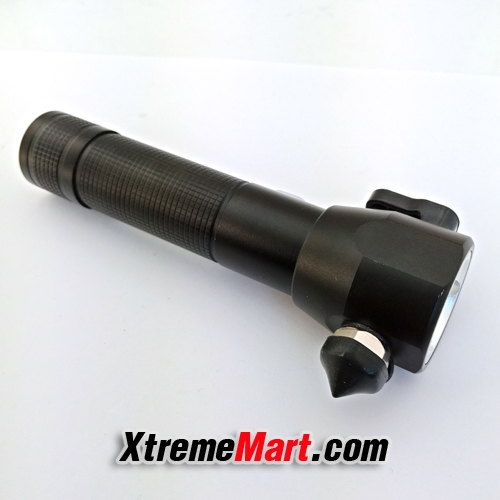 ไฟฉายทุบกระจก-ตัด Belt ท้ายแม่เหล็ก Zhouji XML-T6 827LM แสงขาว มาพร้อมโคมด้านข้าง USB Rechargeable Flashlight