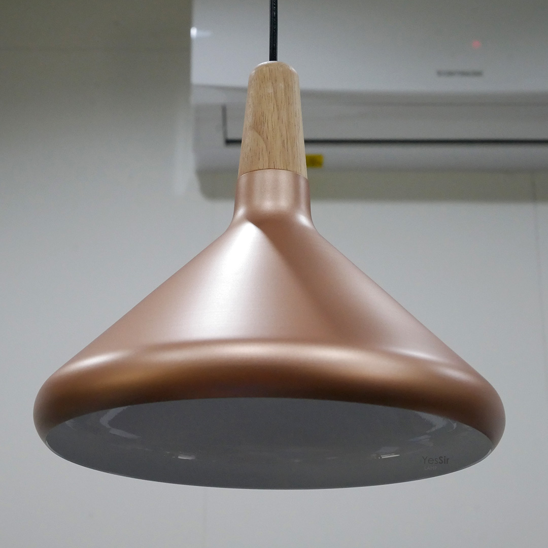 โคมไฟแขวนเพดานกว้าง 27cm มีจุกไม้ [RG2726]