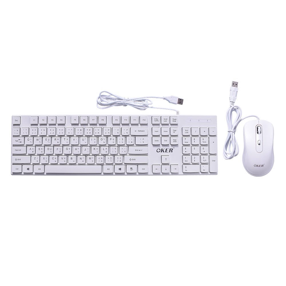 OKER KM-378 ชุดแป้นพิมพ์และเมาส์ CHOCOLATE KEYBOARD+Mouse คีย์บอร์ด+เม้าส์