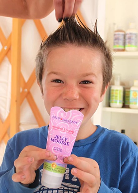 มูสเจลจัดแต่งทรงผมสำหรับเด็กชนิดปลอดสารพิษ California Baby Jelly Mousse Hair Gel (Overtired & Cranky)