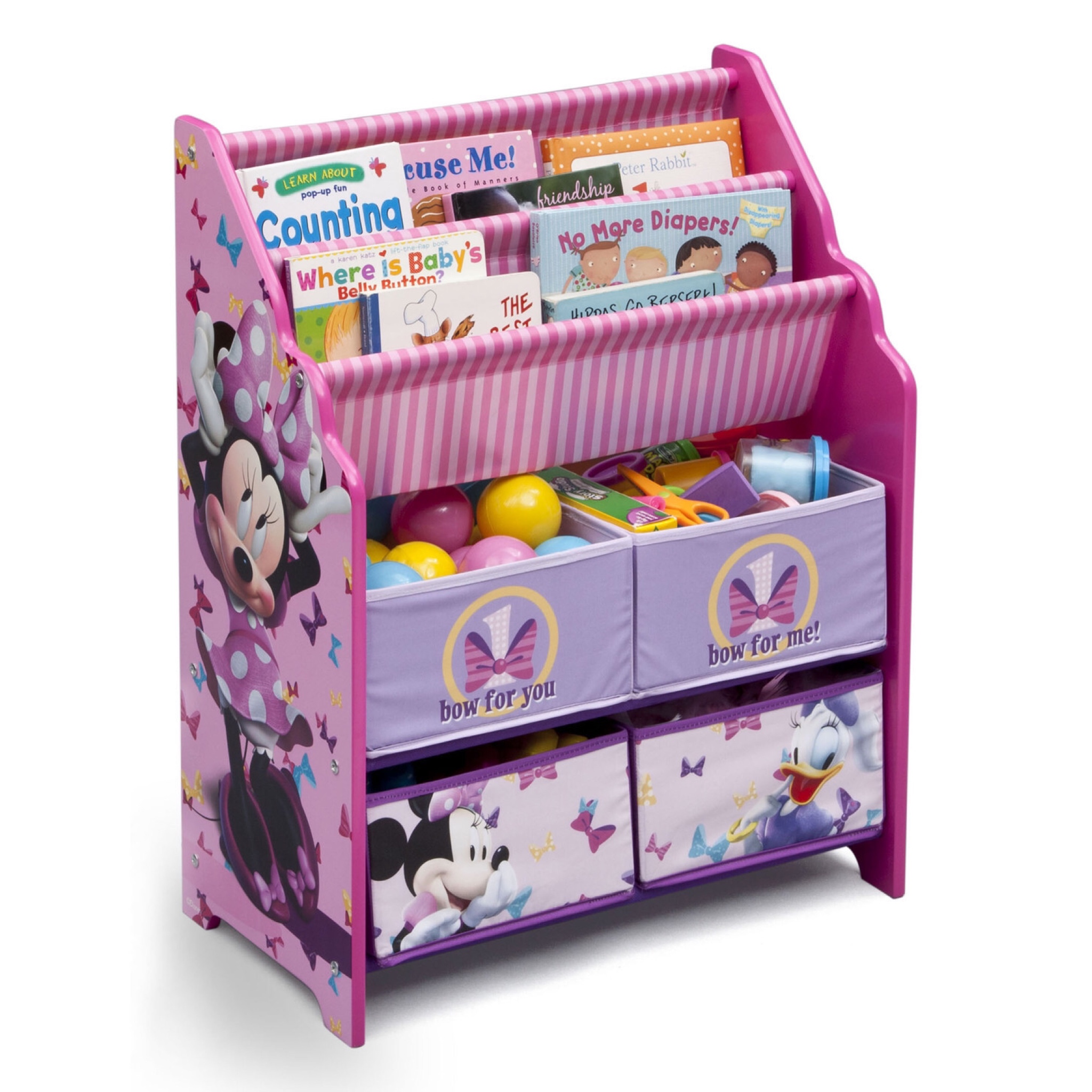 ชั้นเก็บหนังสือและของเล่นสำหรับเด็ก Delta Children Book & Toy Organizer (Disney Minnie Mouse)