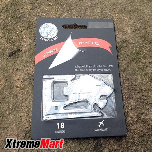 อุปกรณ์อเนกประสงค์ Tiger-shape 18 Tools in 1 Ultimate Pocket Tool Multifunction Card Knife Survival Tools