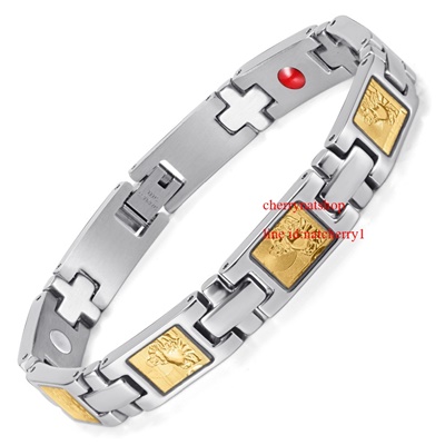 พร้อมส่งสร้อยข้อมือแม่เหล็กเพื่อสุขภาพ สร้อยข้อมือไทเทเนียมเจอรเมเนียม รุ่นOA