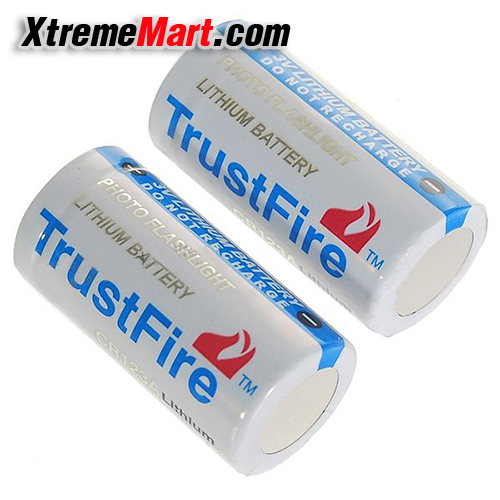 แบตเตอรี่ Lithium TrustFire CR123A 3.0V ชนิดไม่ชาร์จ Primary Lithium Batteries