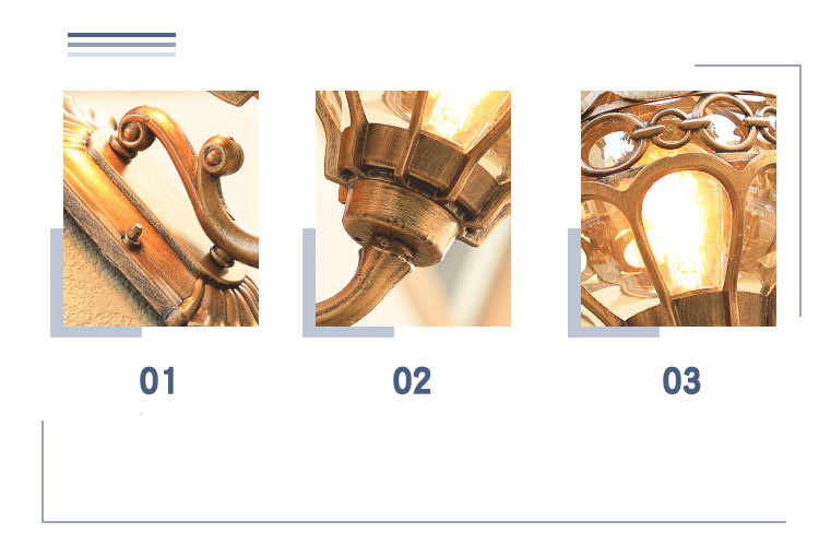 โคมไฟติดผนังติดระเบียงสไตล์ยุโรปโป๊ะทรงกลมมีกระจก [WK6056A]