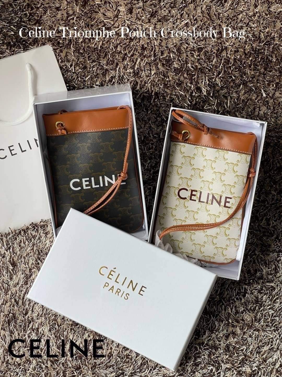 Celine Triomphe Pouch Crossbody Bag (แอดไลน์ก่อนสั่งซื้อ)