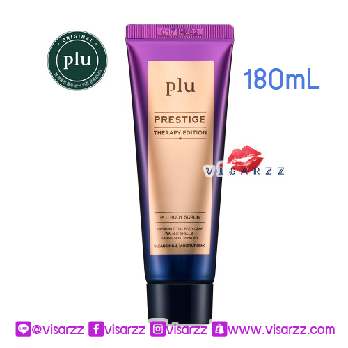 กล่องยับ (NEW) Plu prestige Therapy Edition Body Scrub 180mL สครับขัดผิวดังจากเกาหลี ที่ร้านสปานิยมใช้กันมากที่สุด การันตีด้วยรางวัล อันดับ 1 Goldengirl ปี 2017-2018 จาก Beauty Awards สำเนา