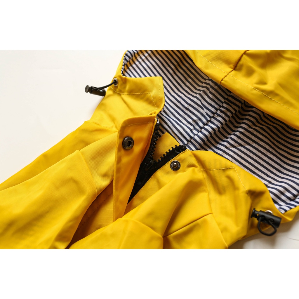 C173 เสื้อกันฝนสุนัข Georgie Yellow Raincoat กันเลอะ ใส่ง่าย กันฝนได้ดี เสื้อกันฝนสัตว์เลี้ยง เท่