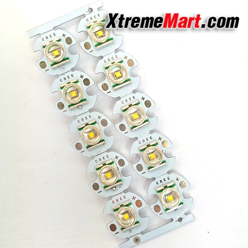 หลอดแสงเหลือง Cree XR-E Q5 3000K Warm White 3W LED Light Emitter mounted on 16mm PCB (หลอดละ)