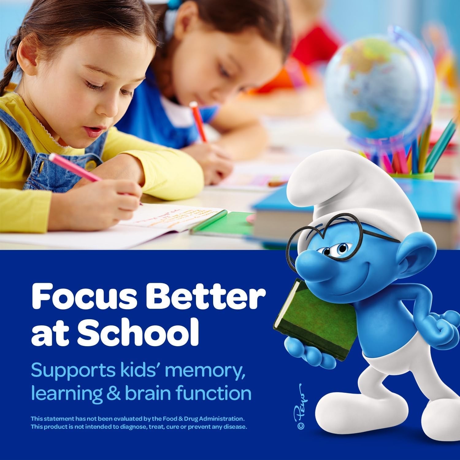 วิตามินชนิดกัมมี่สำหรับเด็ก The SMURFS Kids Gummy - Memory & Focus