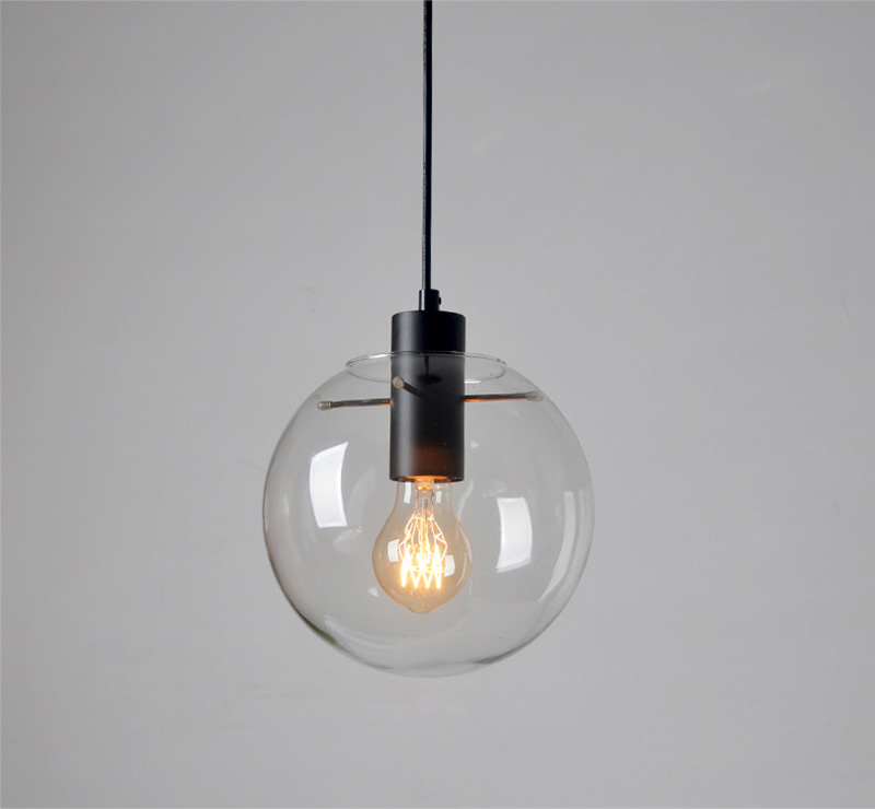 โคมไฟแขวนเพดานแก้วใสทรงกลมหัวเดี่ยว [SD9032]