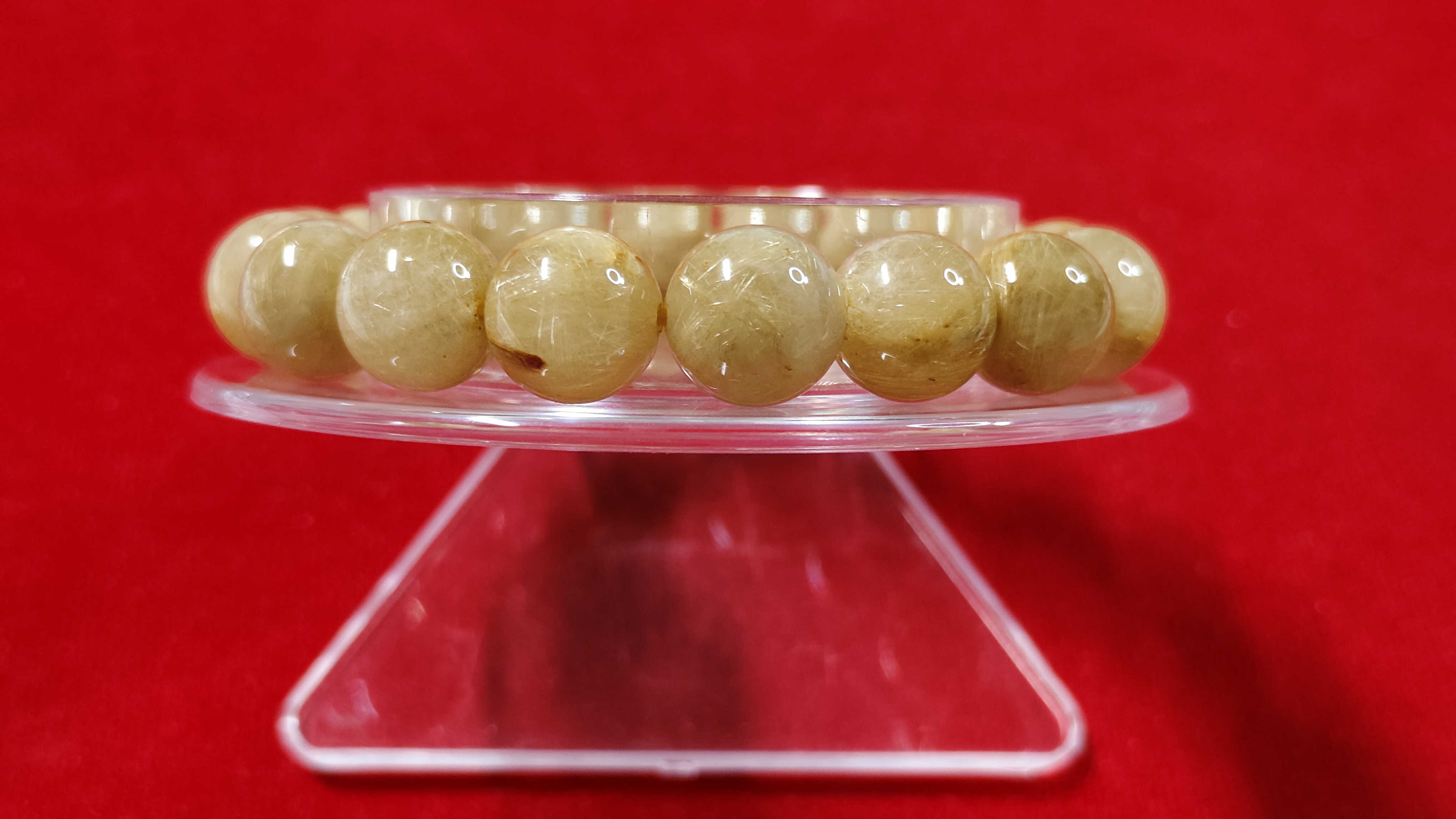 #ข้อมือหินไหมทองน้ำตันรหัสbh-0034