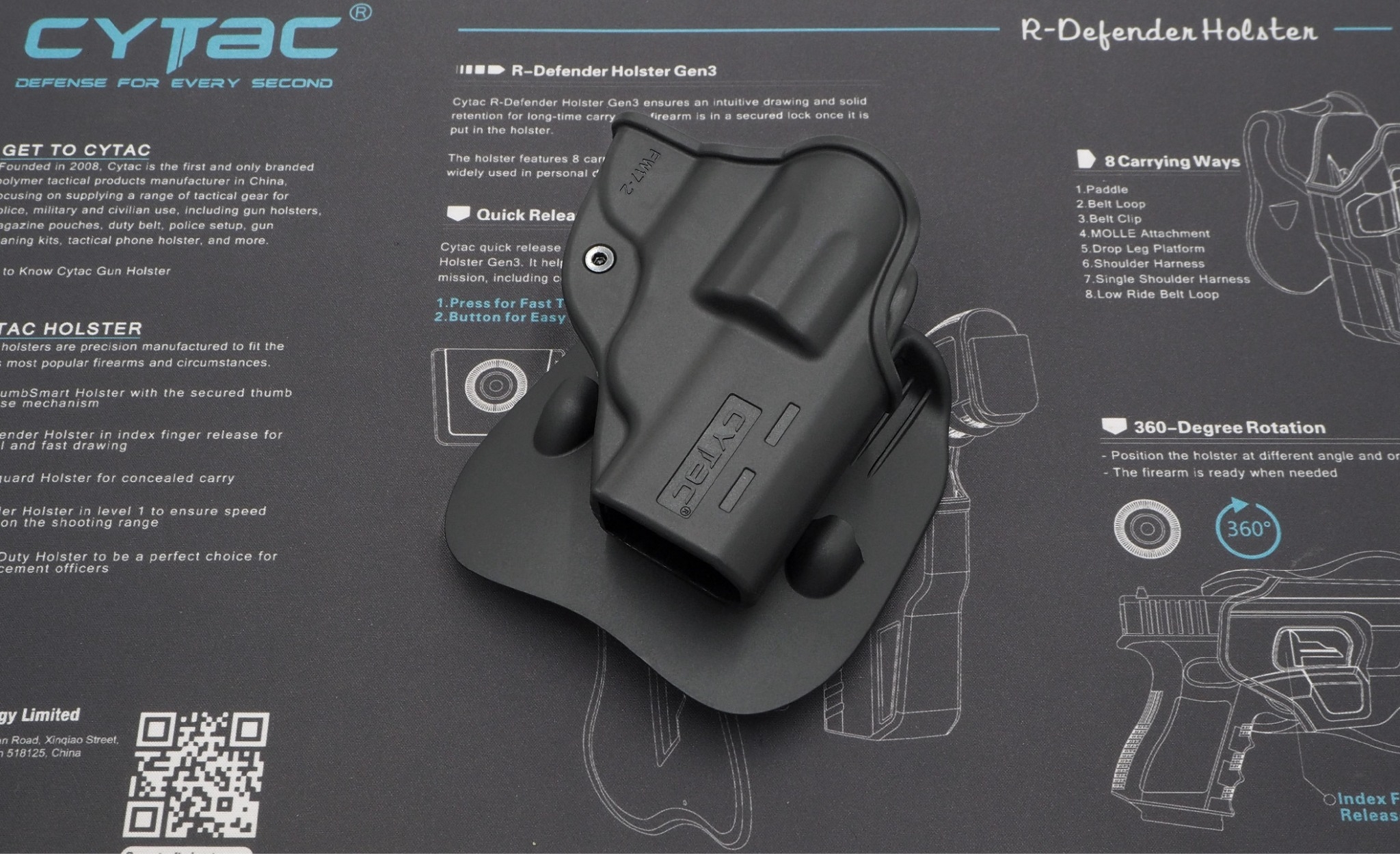 CYTAC thailand ซองพกนอกลูกโม่ 2" นิ้ว (Cytac 2" Revolver Holster)