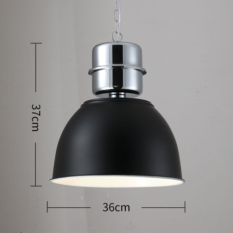 โคมไฟแขวนเพดานทูโทนหัวโคมทรงกระบอกเตี้ยชุบโครเมี่ยมสไตล์ Industrial [IS-2306]