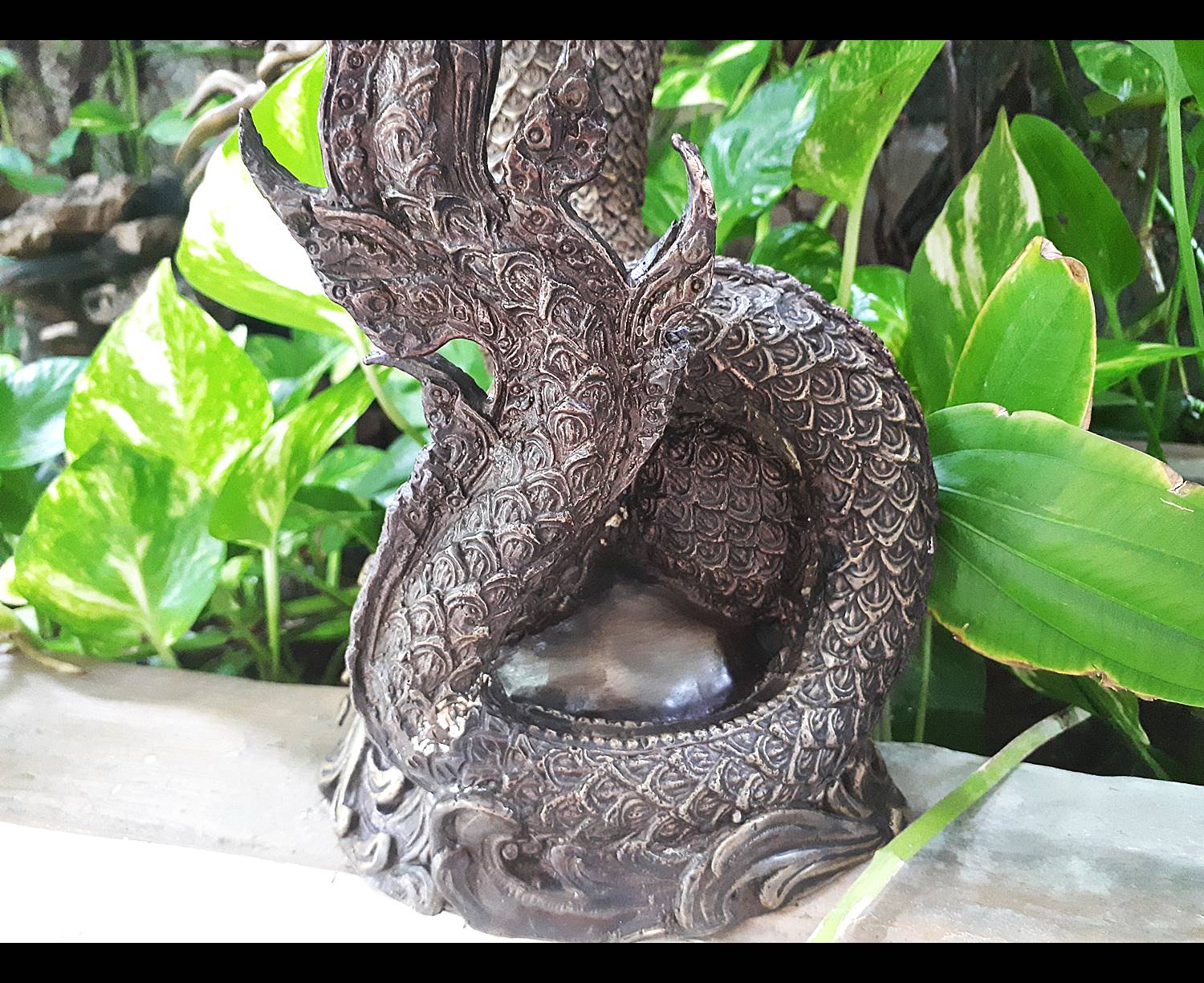 รูปหล่อ พญานาคราช ท่านปู่นาคา-ศรีสุทโธ ปางประทานพรกายมนุษย์ครึ่งนาค นาคปรก 7หัว เศียร เนื้อโลหะทองเหลืองสัมฤทธิ์ (สูง22นิ้ว) (ขายปลีก ขายส่ง)