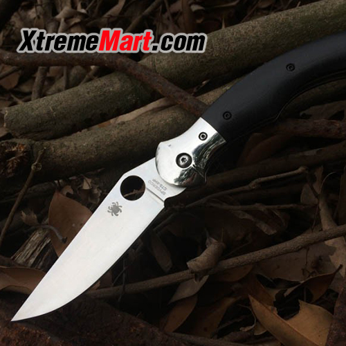 มีดพับ Spyderco Folding Knife Hungarian Ethnic Liner Camping knife (3.66" Satin) C173GP outdoor hunting knife