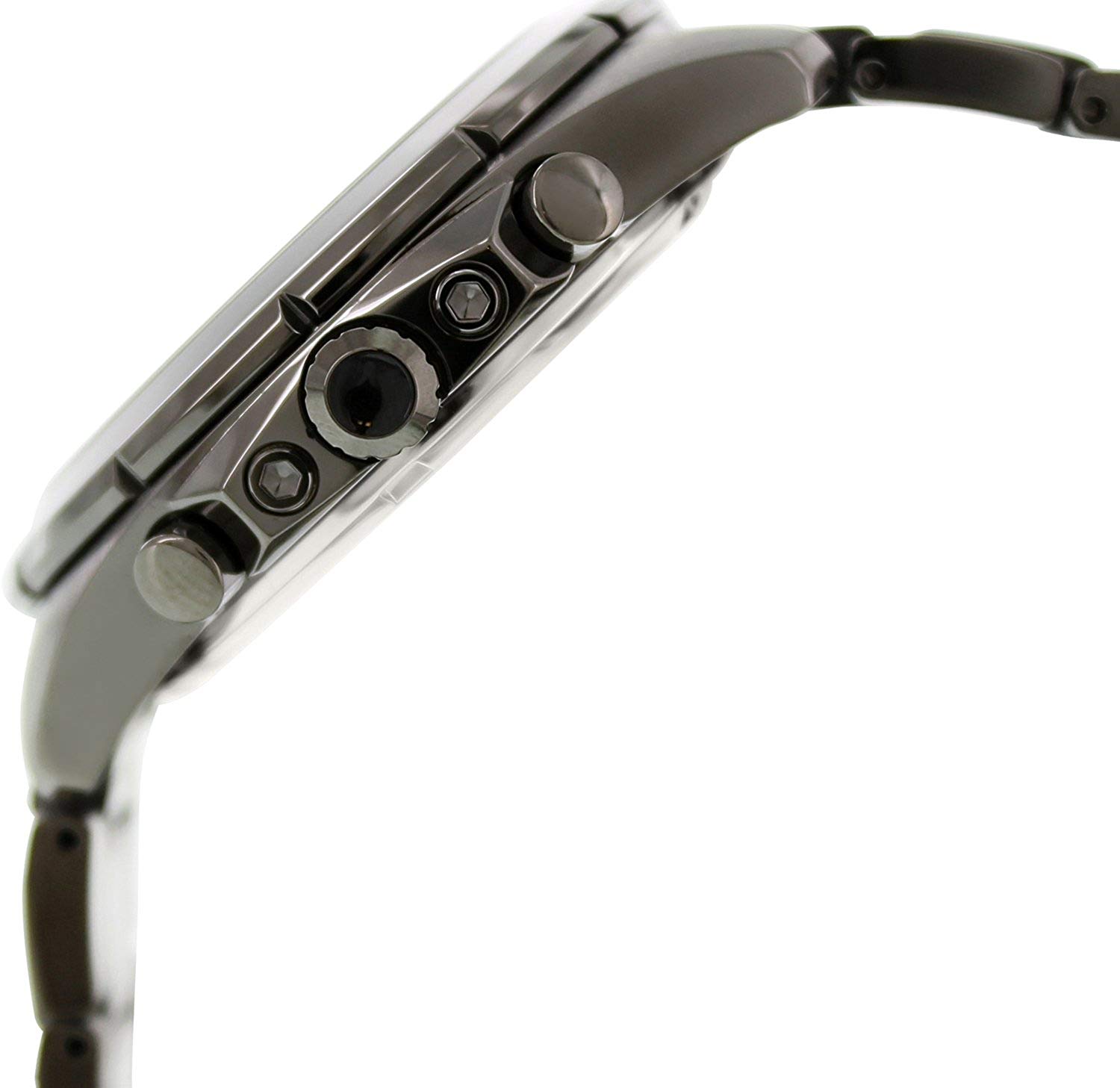 Seiko Solar Automatic Watch with Chronograph Black Dial Black Bracelet Silver Plated Steel SSC217P1