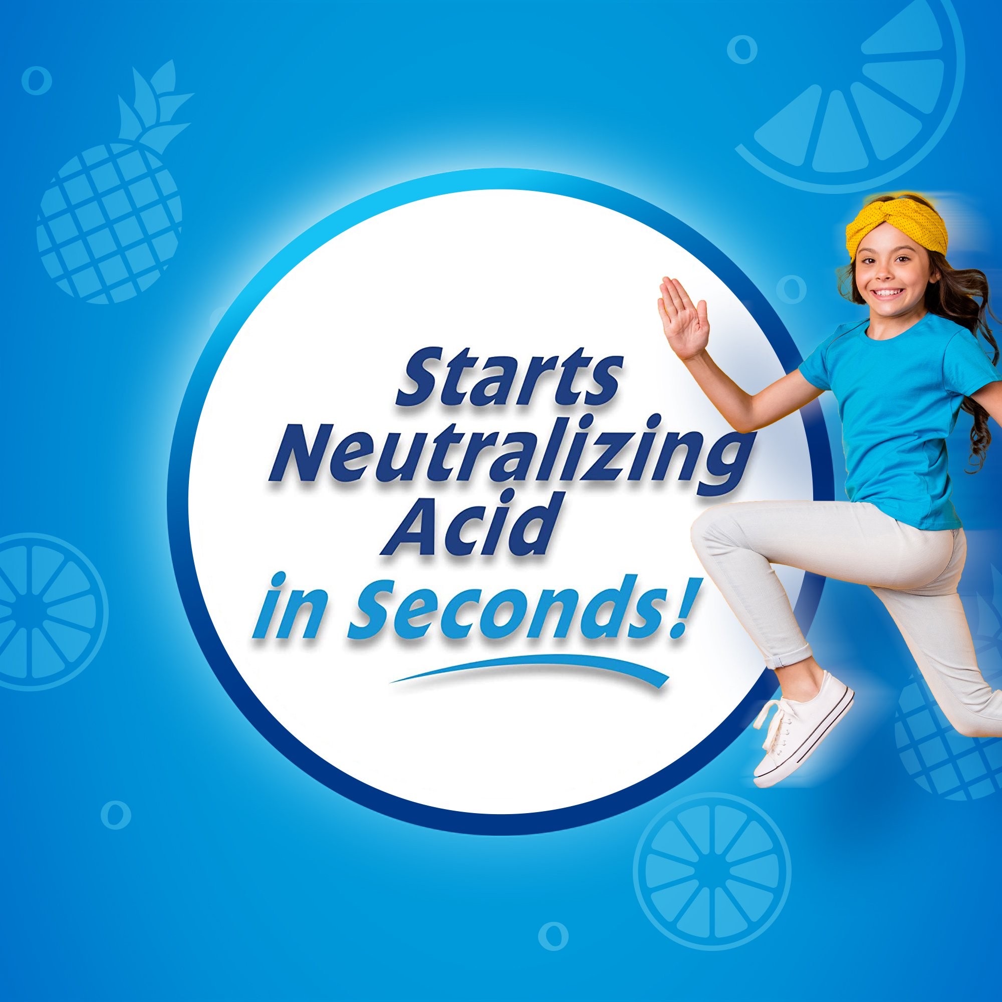 เม็ดเคี้ยวบรรเทาอาหารไม่ย่อยและกรดไหลย้อนสำหรับเด็ก Alka-Seltzer Kids Tummy ReliefChews