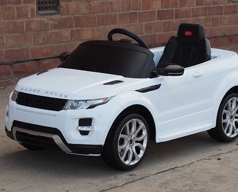 รถแบตเตอรี่พร้อมรีโมทบังคับวิทยุภายใต้ลิขสิทธิ์แท้ของรถยนต์ Land Rover - Range Rover Evoque 12V Battery-Powered Ride-On SUV