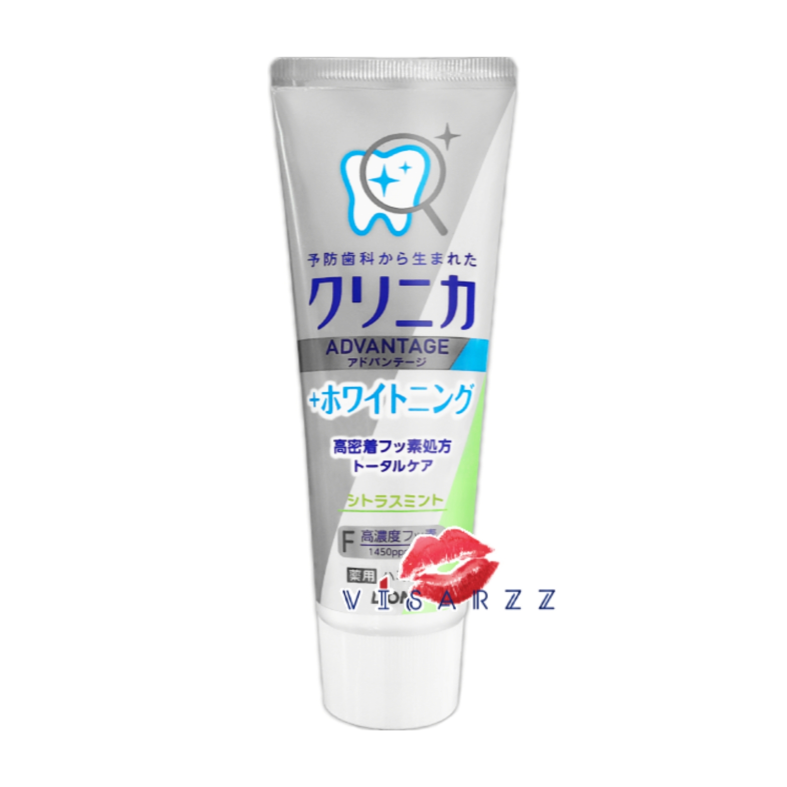 (หลอดสีเทาแถบเขียว Whitening Mint) Lion Clinica Floride Advantage + Whitening Toothpaste 130g ยาสีฟันฟลูออไรด์ สูตร Advantage เพิ่มฟลูออไรด์เข้มข้น+ไวท์เทนนิ่ง จากญี่ปุ่น ช่วยให้ฟันขาว