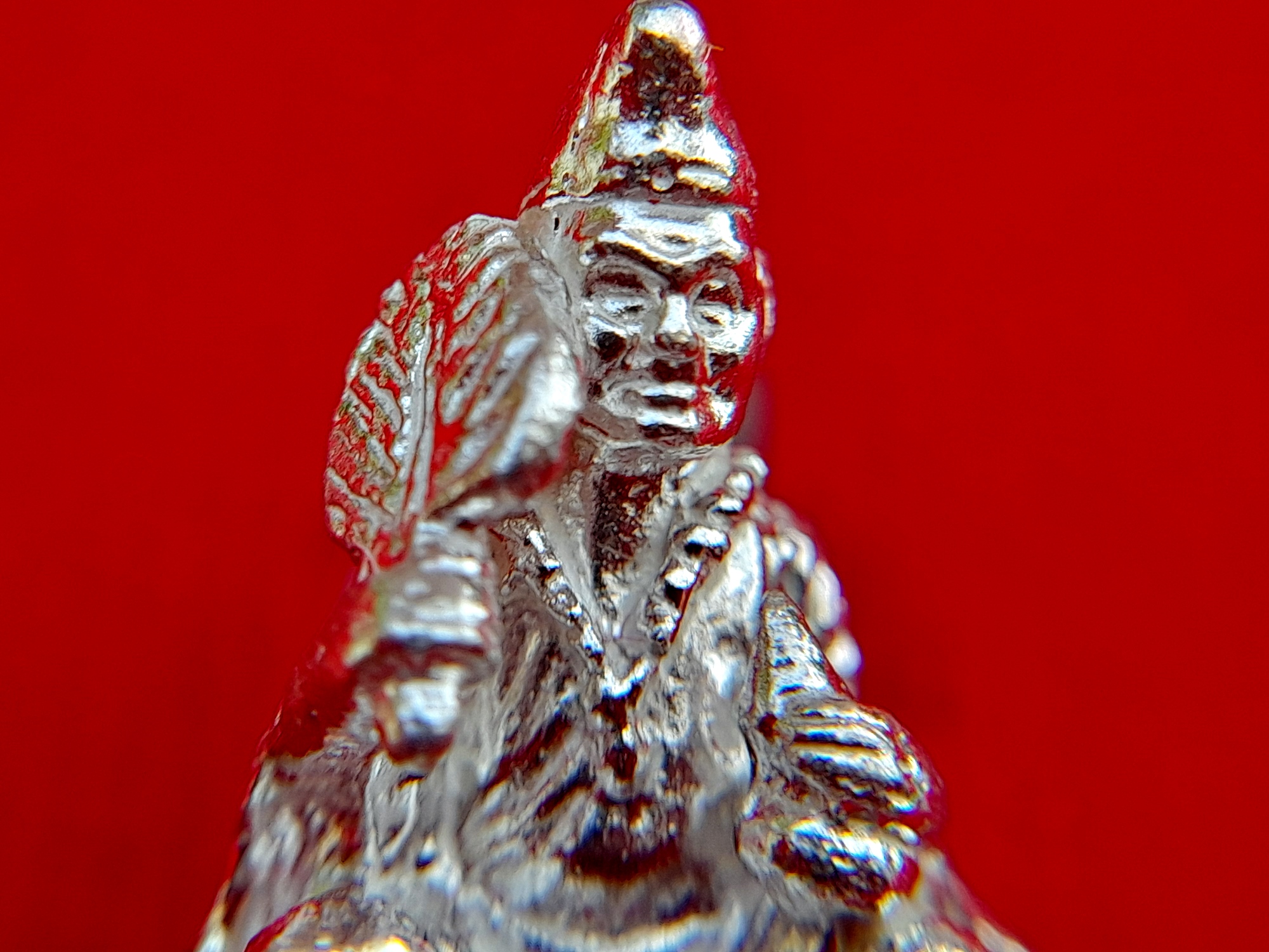 รูปหล่อ พระจี้กง นั่งมังกร เนื้อเงินแท้ (ขนาดพกพา) ปี2564(จัดสร้าง88องค์) #รับประกันแท้ - พระอาจารย์บ๊ะ วัดโพธิ์ลังกา พุทธาภิเษก ปลุกเสกเดี่ยว