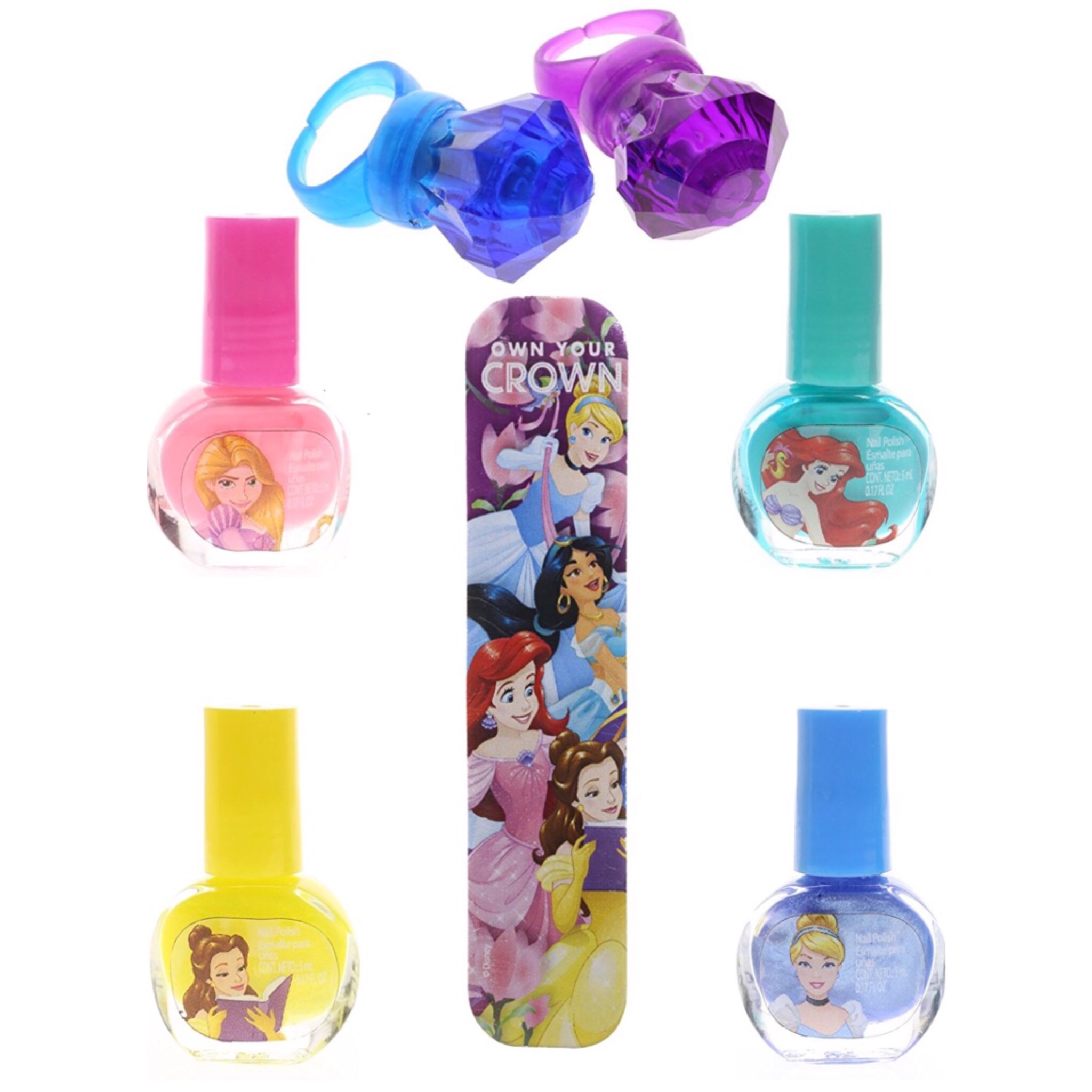 ชุดสีทาเล็บปลอดสารพิษสำหรับเด็ก TownleyGirl Light Up Your Nail (Disney Princess)